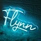 Flynn Blue Neon Sign