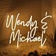 Wendy And Michael Yellow Neon Sign