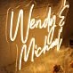 Wendy And Michael Yellow Neon Sign