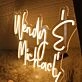 Wendy And Michael Yellow Neon Sign