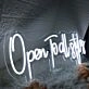Open To All Styles White Neon Sign