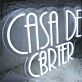 Casa De Carter White Neon Sign