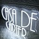 Casa De Carter White Neon Sign