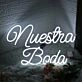 Nuestra Boda White Neon Sign