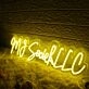MJ Social LLC Yellow Neon Sign