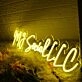 MJ Social LLC Yellow Neon Sign
