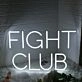 Fight Club White Neon Sign