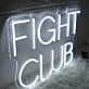Fight Club White Neon Sign
