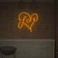 Love With Lovely Heart LED Neon Sign
