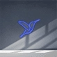 Artistic bird neon sign
