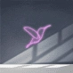 Artistic bird neon sign