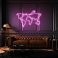 World map LED neon sign