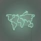 World map LED neon sign