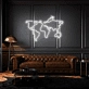 World map LED neon sign