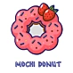Custom UV LED Mochi Donut Neon 30inch wide