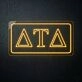 Delta Tau Delta ΔΤΔ LED Neon Sign for Brotherhood Events and Fraternity Decor
