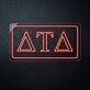 Delta Tau Delta ΔΤΔ LED Neon Sign for Brotherhood Events and Fraternity Decor