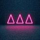 Delta Delta Delta ΔΔΔ LED Neon Sign Ideal for Campus Pride and Sorority Decor