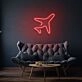 Airplane LED Neon Sign