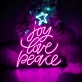 Love Peace Neon Sign Illuminate Your Space with Happiness, Affection, and Tranquility