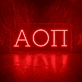 Alpha Omicron Pi ΑΟΠ LED Neon Sign Celebrating Sisterhood and Service