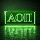 Alpha Omicron Pi ΑΟΠ LED Neon Sign Celebrating Sisterhood and Friendship