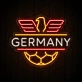 Germany Soccer LED Neon Sign German Flag Football Shield Neon Light Wall Decor for Sports Bar Game Room