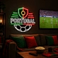 Portugal Soccer LED Neon Sign Portuguese Flag Football Shield Neon Light Wall Decor for Sports Bar Game Room