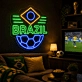 Brazil Soccer LED Neon Sign Brazilian Flag Football Neon Light Wall Decor for Sports Bar Game Room