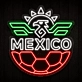 Mexico Soccer LED Neon Sign Mexican Eagle Football Neon Light Wall Decor for Sports Bar Game Room