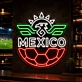 Mexico Soccer LED Neon Sign Mexican Eagle Football Neon Light Wall Decor for Sports Bar Game Room