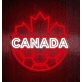 Canada Soccer LED Neon Sign Canadian Maple Leaf Football Neon Light Wall Decor for Sports Bar Game Room