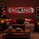 England Soccer LED Neon Sign English Football Neon Light Wall Decor for Sports Bar Game Room