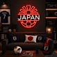 Japan Soccer LED Neon Sign Japanese Rising Sun Football Neon Light Wall Decor for Sports Bar Game Room