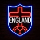 England Shield Soccer LED Neon Sign English Football Neon Light Wall Decor for Sports Bar Game Room