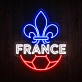 France Fleur De Lis Soccer LED Neon Sign French Football Neon Light Wall Decor for Sports Bar Game Room