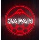 Japan Mount Fuji Soccer LED Neon Sign Japanese Football Neon Light Wall Decor for Sports Bar Game Room