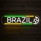 Brazil Soccer LED Neon Sign Brazilian Football Neon Light Wall Decor for Sports Bar