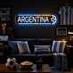 Argentina Soccer LED Neon Sign Argentine Football Neon Light Wall Decor for Sports Bar