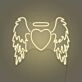 Angel Heart LED Neon Sign