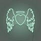 Angel Heart LED Neon Sign