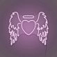 Angel Heart LED Neon Sign