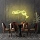 Wine Poured To Glass Neon Lights