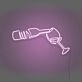 Wine Poured To Glass Neon Lights
