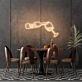 Wine Poured To Glass Neon Lights