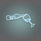 Wine Poured To Glass Neon Lights