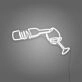 Wine Poured To Glass Neon Lights