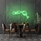 Wine Poured To Glass Neon Lights