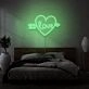 Arrow Heart Love Custom Neon Sign