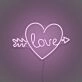 Arrow Heart Love Custom Neon Sign